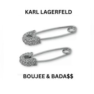 NWT! KARL LAGERFELD EARRINGS! GOLD OR SILVER I HAVE BOTH COLORS! LMK!